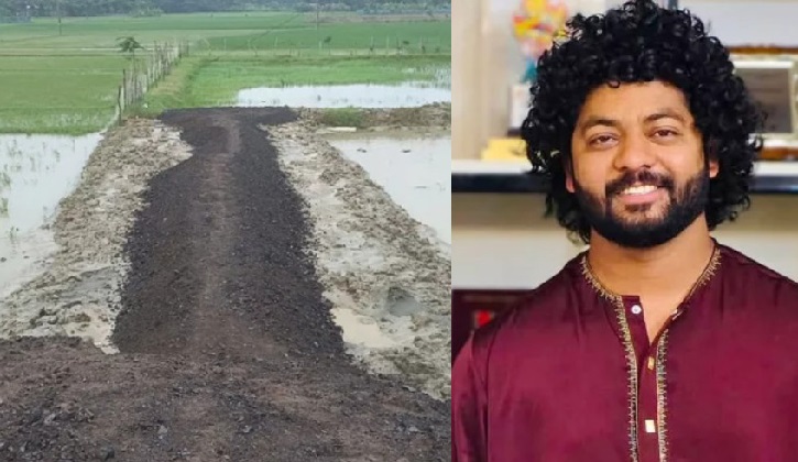 বিদ্যালয়ের জমি দখল করে এনসিপি নেতার সড়ক নির্মাণ 