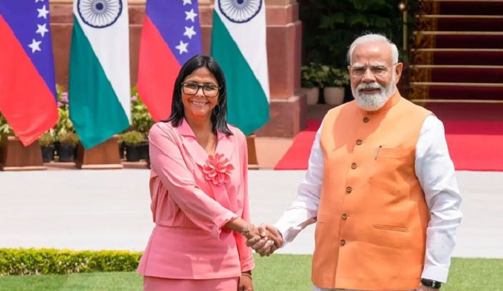 ভারতের সফরে ভেনেজুয়েলার অন্তর্বর্তী প্রেসিডেন্ট